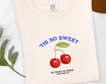 Comfort colors tee teen baptism gift, gift for goddaughter, adult baptism gift, spiritual shirt gift, Church merch, fruits of the spirit