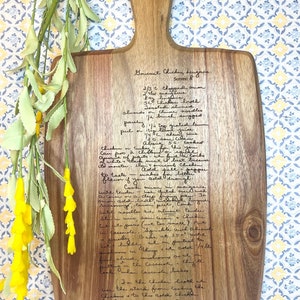 Handwritting Cutting board | Recipe board | Personalized | Keepsake | Memory | Gift | Bridal | Holiday