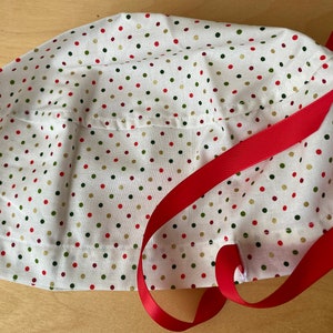 surgical cap- Christmas dots