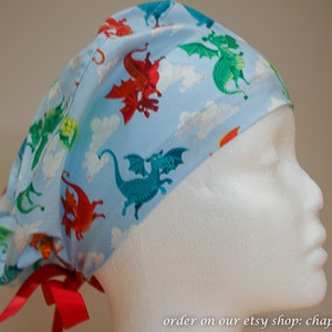surgical hats-dragons