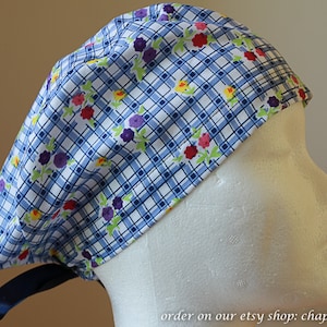 surgical caps-flowers and squares