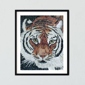 Tiger Animal Print zerrissene Papiercollage