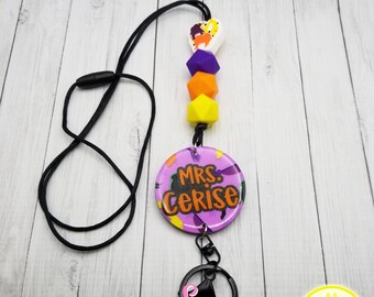 Teacher Lanyard, Sisters Halloween Lanyard, Halloween Theme, Spooky, Fall Season Lanyard, Teacher Gift, Happy Halloween, Sanderson witches