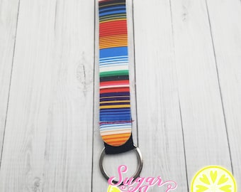 Serape Keychain Lanyard Wrist Strap