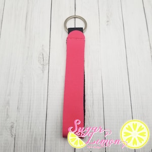 Pink Keychain Lanyard Wrist Strap