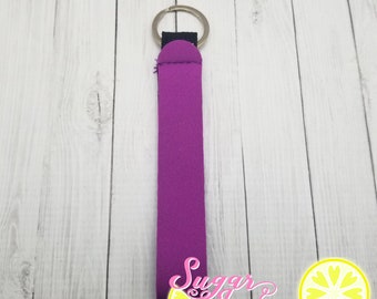 Purple Keychain Lanyard Wrist Strap