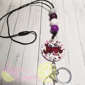 Makeup Artist Lanyard, MUA Lanyard, Esthetician Lanyard, Cosmetologist Lanyard, Beautician Lanyard, Teacher Lanyard, Personalized, Custom
