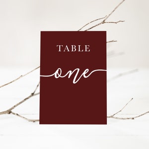 LARA Minimalist Wedding Table Number Template - Customise and Print - Templett Instant Download