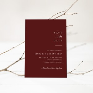 LARA Minimalist Wedding Save the Date Template - Customise and Print - Templett Instant Download