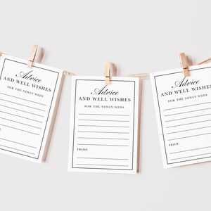 AMELIA moderne klassieke nieuw wo huwelijksadvieskaarten sjablonen - aanpassen en afdrukken - Templett Instant Download