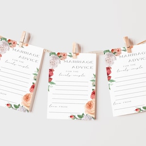 ROSIE Bloemen Bruiloft Huwelijksadvies Kaarten Sjablonen - Aanpassen en afdrukken - Templett Instant Download