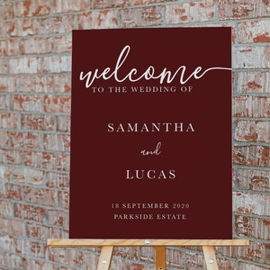 LARA Minimalist Wedding Welcome Sign Template – Customise and Print – Templett Instant Download