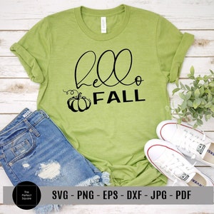 Hello Fall Svg, Fall Svg, Fall Quote, Fall Saying, Hello Pumpkin svg, Fall Svg Designs, Fall Cut Files, Cricut Cut File, Silhouette Cut File