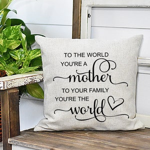 Dia das Mães SVG - Para o mundo, você é uma mãe SVG - Para sua família, você é o mundo - Arquivo de corte SVG para nova mãe Cricut Cameo, arquivo Silhouette