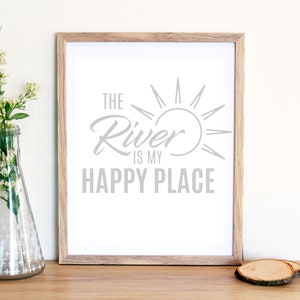 The River is my Happy Place Svg, River Svg Design, Summer Svg Designs, River Life Svg, Vacation Svg, Cut File, Silhouette File, Cricut Files image 4