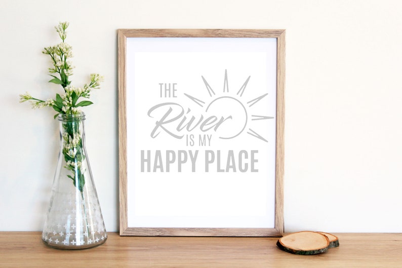 The River is my Happy Place Svg, River Svg Design, Summer Svg Designs, River Life Svg, Vacation Svg, Cut File, Silhouette File, Cricut Files image 4