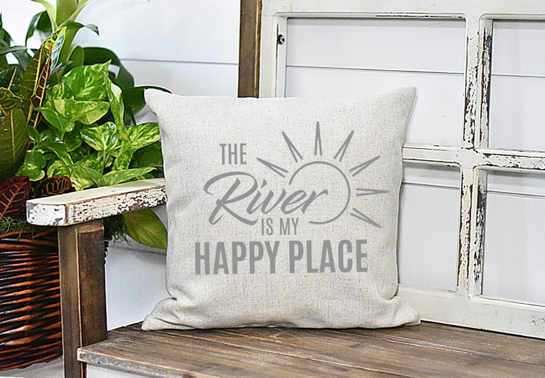 The River is my Happy Place Svg, River Svg Design, Summer Svg Designs, River Life Svg, Vacation Svg, Cut File, Silhouette File, Cricut Files image 2
