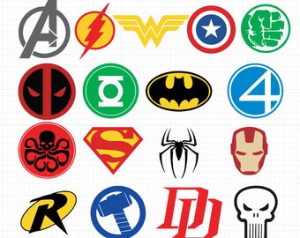 logos de superheroes logotipos