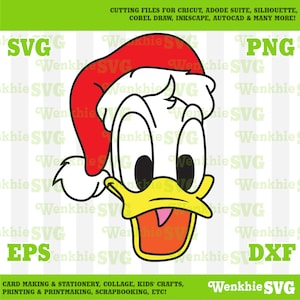 Donald Santa Hat Cutting File Printable, SVG file for Cricut