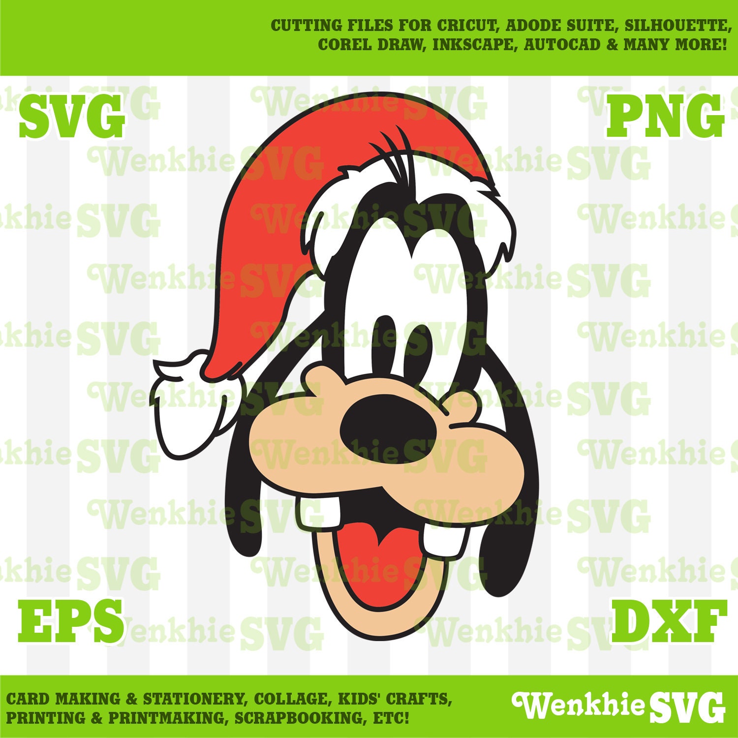 Goofy Santa Hat Cutting File Printable SVG file for Cricut Etsy