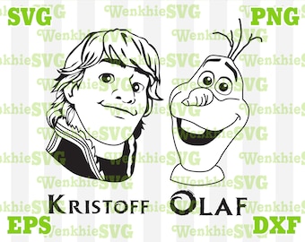 Frozen Kristoff et Olaf Cutting File Printable, fichier SVG pour Cricut