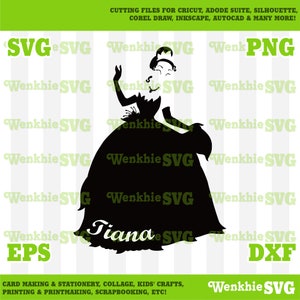 File da taglio della principessa Tiana stampabile, file in formato SVG per Cricut
