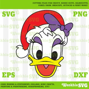 Daisy Santa Hat Cutting File Printable, SVG file for Cricut