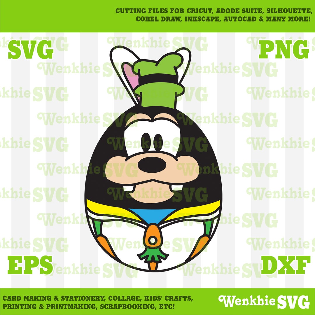 Goofy Easter Egg Cutting File Printable, SVG File for Cricut Etsy