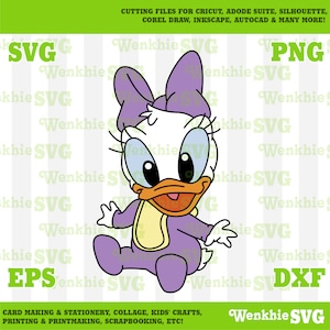 Baby Daisy Cutting File Printable, SVG bestand voor Cricut