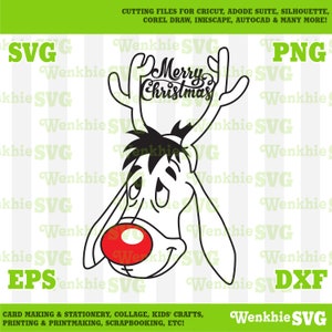 Red Nose Eeyore Cutting File Printable, SVG file for Cricut
