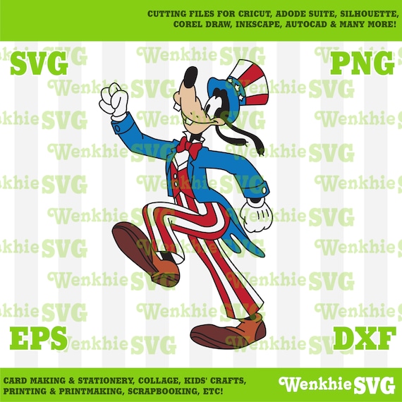 4th of July Goofy Cutting File Printable, SVG File for Cricut - Etsy