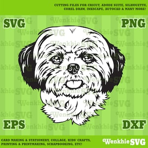 Shih Tzu Pet Dog Cutting File Imprimable, fichier SVG pour Cricut