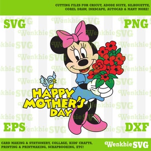 Mother's Day Minnie Cutting File Printable, SVG file for Cricut