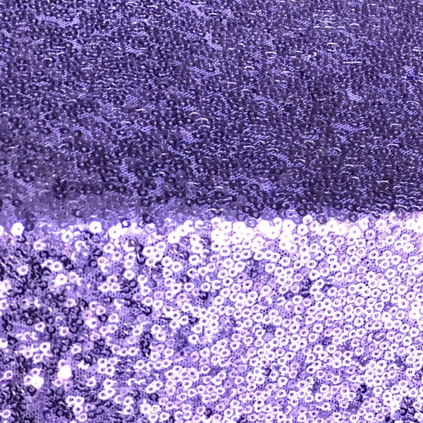 Lavender Sequin Fabric, Lavender Full Sequins Fabric, Lavender Glitz Sequins on Mesh Fabric, Lilac Sequins Fabric by the Yard