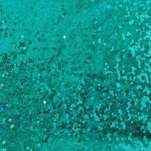 Turquoise Sequin Fabric, Turquoise full Sequin, Seafoam Blue Glitz Sequin on Mesh Fabric for Sequin Dress, Tablecloth by the Yard, Turquoise