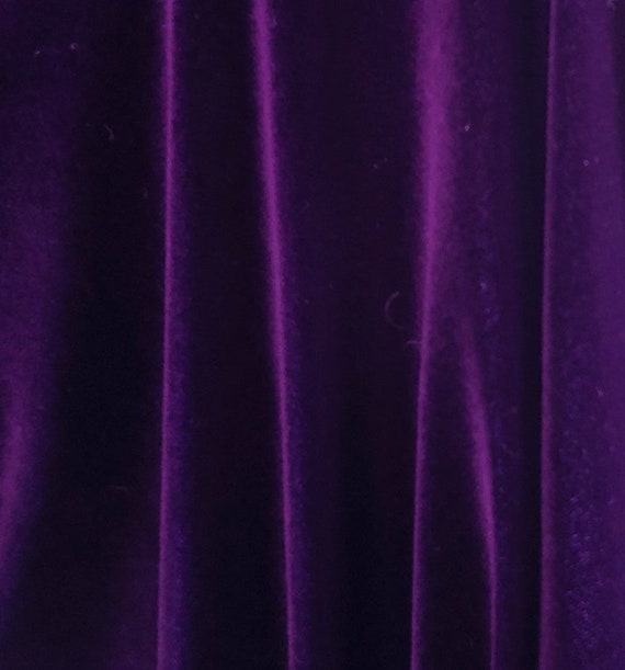 Purple Stretch Velvet Fabric