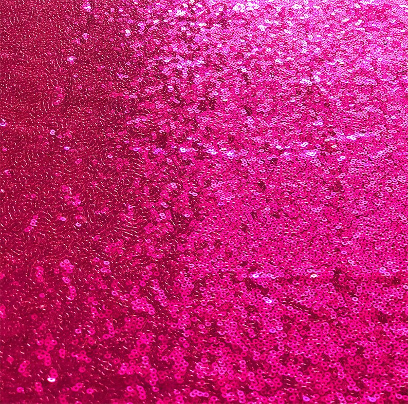 Fuchsia Sequin Fabric Hot Pink Full Sequins Fuchsia Sequin on Etsy