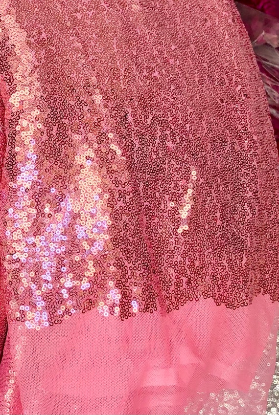 Pink Sequin Fabric, Glitter Full Sequins Fabric For Dress, Full Sequin On  Mesh Fabric, Pink Sequins Fabric By The Yard - Diy Craft Supplies -  AliExpress