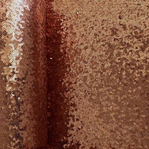 Bronze Sequin Fabric, Coffee Mocha Full Sequins Fabric, Glitz Sequins on Mesh Fabric, Bronze Sequins Fabric for Dress, Backdrop by the Yard