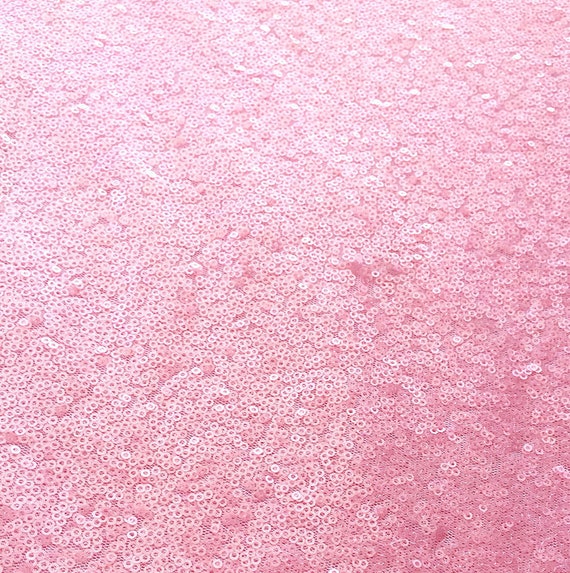 Baby Pink Sequin Fabric, Baby Pink Full Sequins Fabric, Powder Pink Glitz  Sequins on Mesh Fabric, Millenial Pink Sequin Fabric by the Yard 