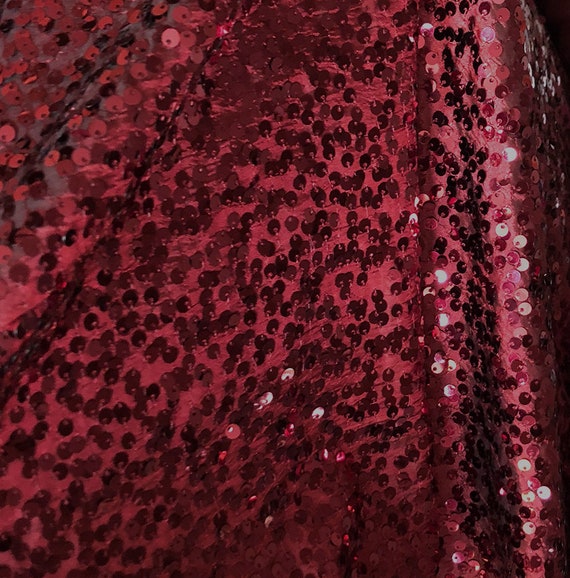 Raindrop Sequins on Taffeta Burgundy Sequin for Tablecloth | Etsy