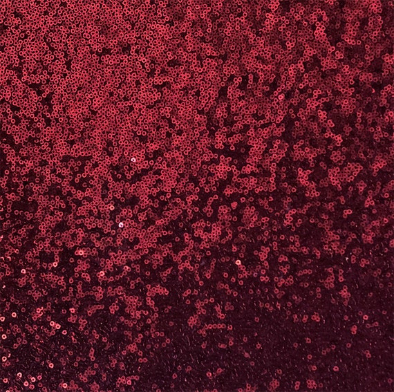 Burgundy Sequin Fabric Burgundy Full Sequin Fabric Crimson Red Glitz Sequins on Mesh Fabric Dark Red Sequin Fabric by the Yard Etsy