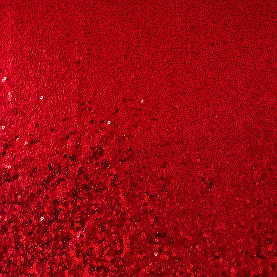 Red Sequin Fabric Red Full Sequins Fabric Crimson Red Glitz - Etsy