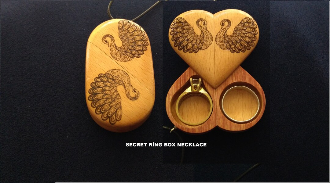 Secret Box Hidden Message Ring Box Compartment Pendant Necklace Engagement Ring Wedding Gifts Locket Women Men Etsy