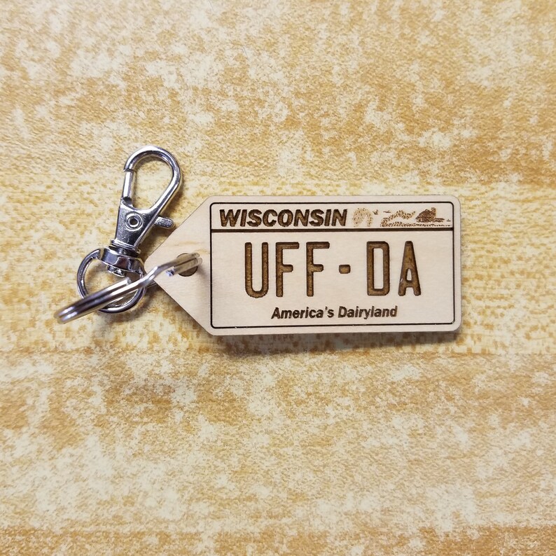 Wisconsin 'sconnie Slang Keychain Uffda OPE Ya Der Etsy