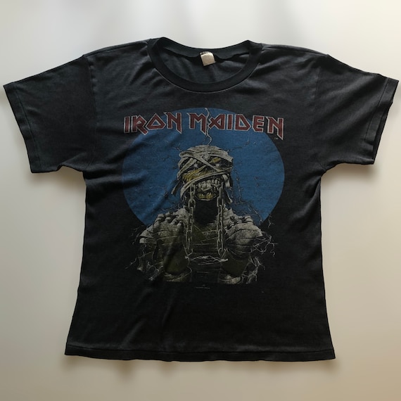 1985 IRON MAIDEN AUSTRALIAN Tour Tee - Black - Vi