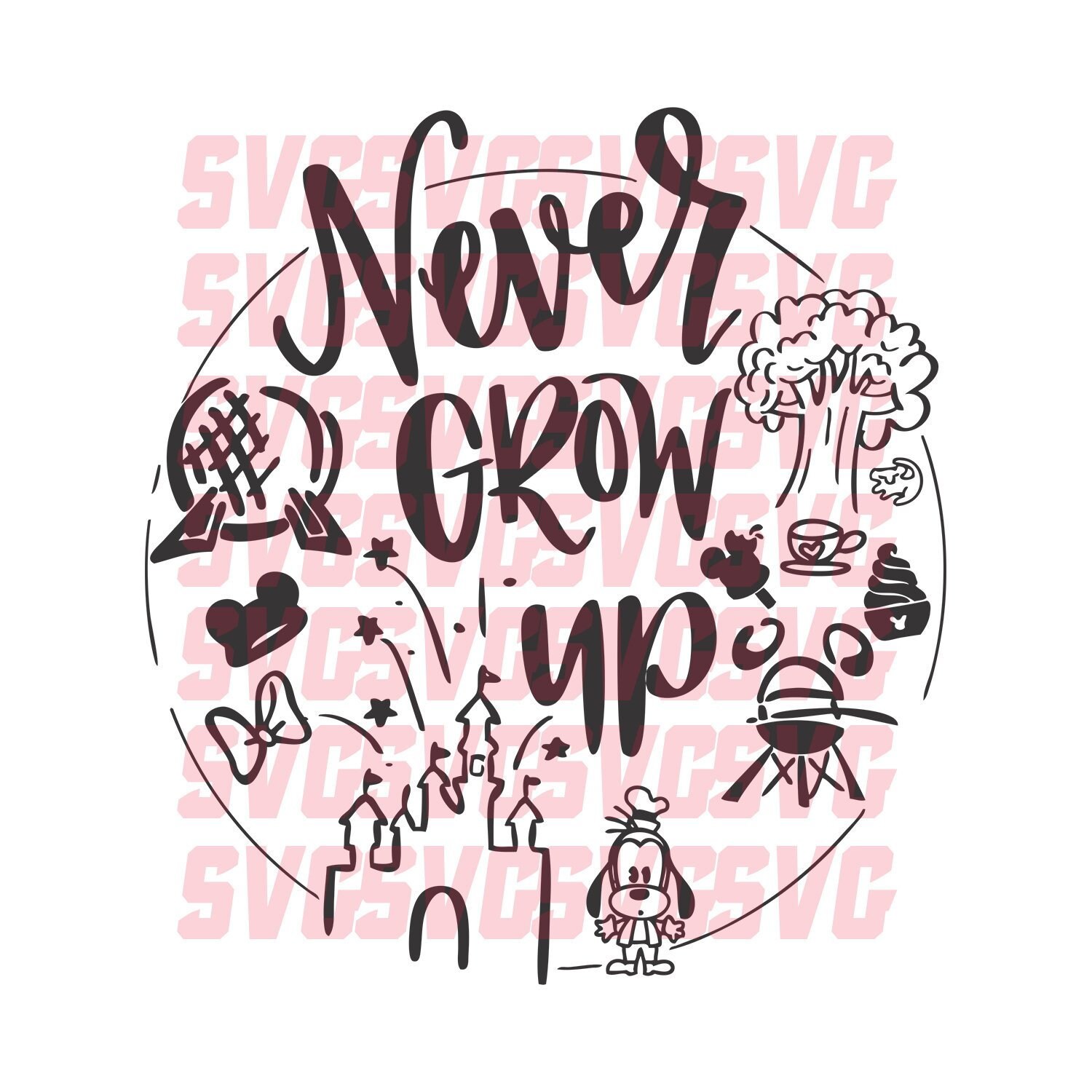 Download Never Grow Up SVG Never Grow Up Cricut Files Disney SVG | Etsy