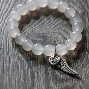 Handmade White Agate Stone Bracelet, Gemstone Bracelet, Exclusive Gemstone Bracelet,Gift Girlfriend,Friendship Bracelet