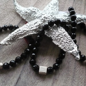 Onyx Bracelet Black Gemstone Bracelet Handmade Unique Gift for Women Gemstone Jewelry