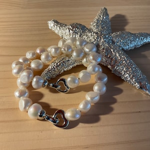 Pearl bracelet, bridal jewelry, wedding jewelry, pearl jewelry, bracelet, pearl bracelet, wedding, gift for her, bracelets with heart